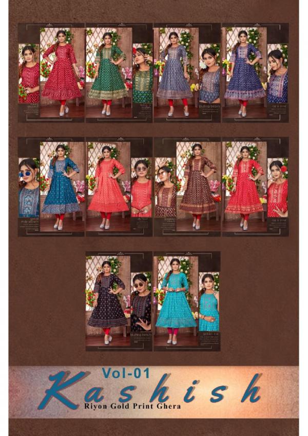 Trendy Kashish Vol 1 Rayon Designer Kurti Collection